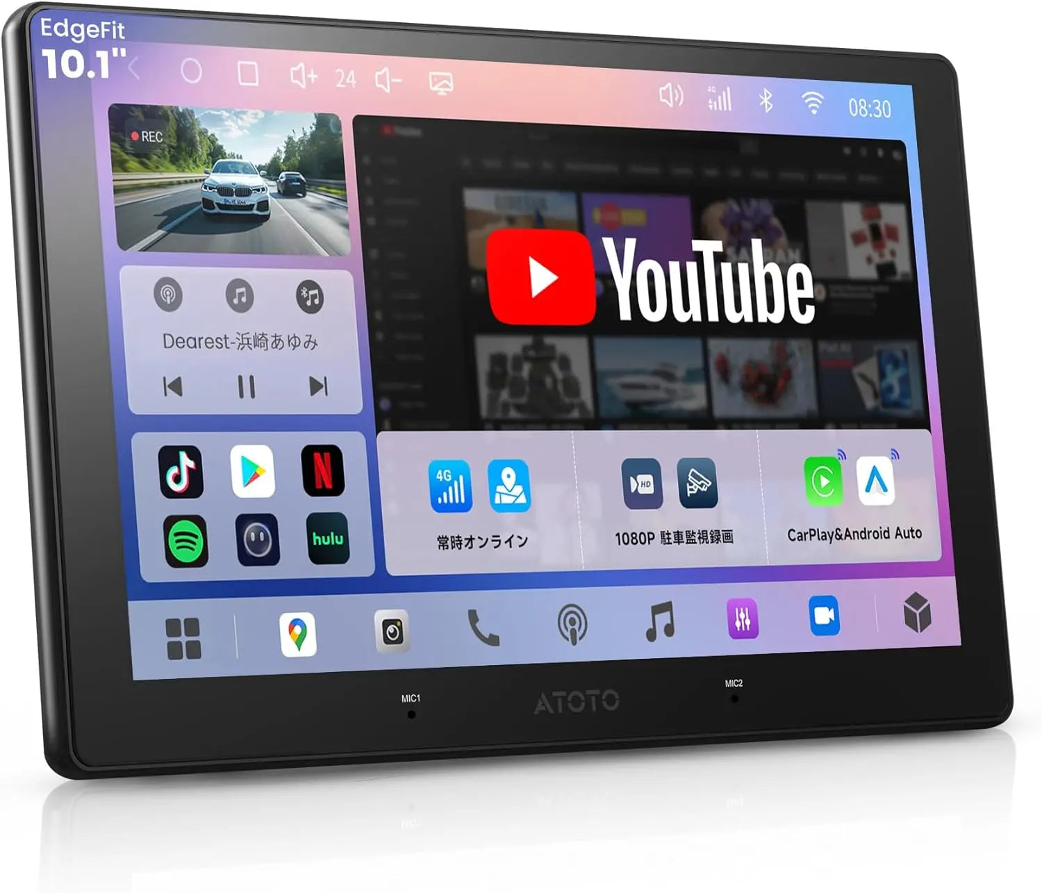 ATOTO S8MS 9型 2Din Androidディスプレイオーディオ AHD前後カメラ